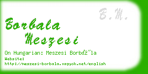 borbala meszesi business card